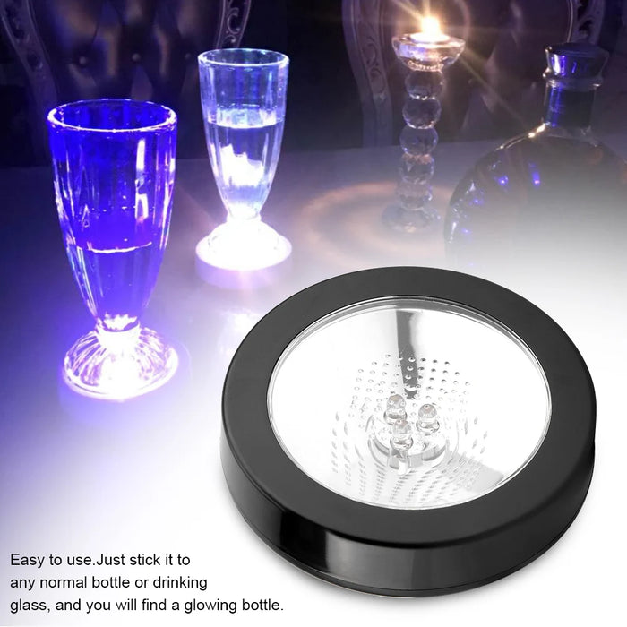 Sous-verre lumineux LED noir pour bouteille de vin