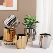Petit pot de fleur en céramique personnalisé, décoration nordique pour bureau et plantes succulentes