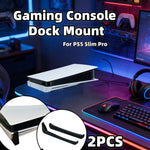 support console ps5 horizontal blanc noir minimaliste facile rangement jeu accessoires deux pièces
