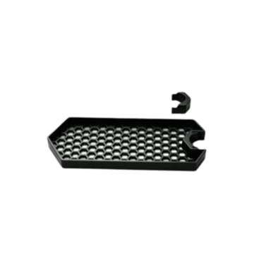 support rangement mural rose clair jaune noir grille hexagonale clips fixation rangement douche réutilisable