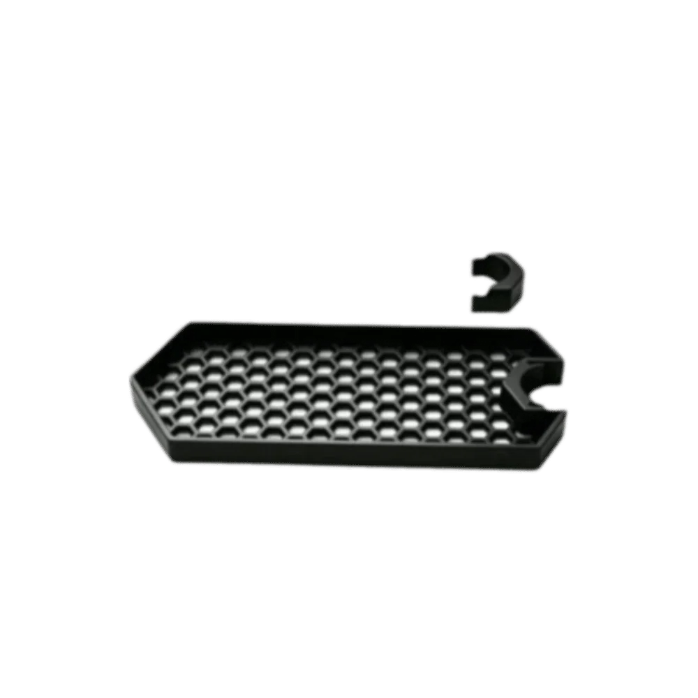 support rangement mural rose clair jaune noir grille hexagonale clips fixation rangement douche réutilisable