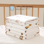 tapis bébé blanc imprimé ours lapins points dorés doux décoratif