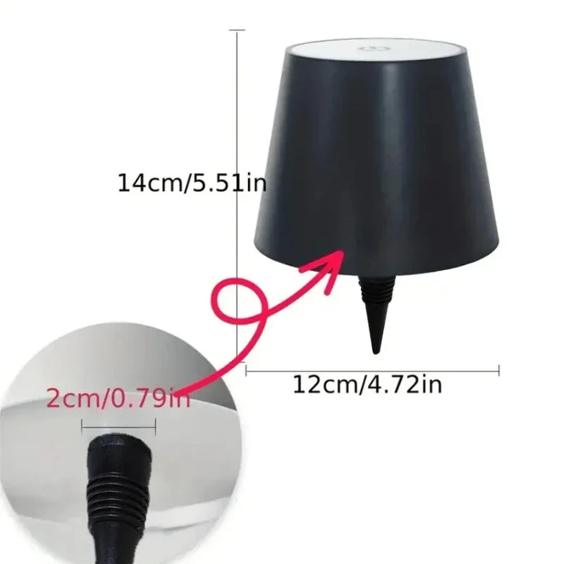 lampe table tactile noir charge usb couleurs gradation continue moderne abs