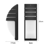 lumière murale led moderne noir ip65 249lm 12w 85265v waterproof(vis)