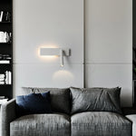 lampe murale moderne rotative bras articulé blanc led minimaliste fixée mur