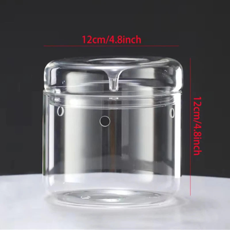 terrarium moderne transparent mousse gravier petite maison champignon figurine 12x12cm 12x17.5cm