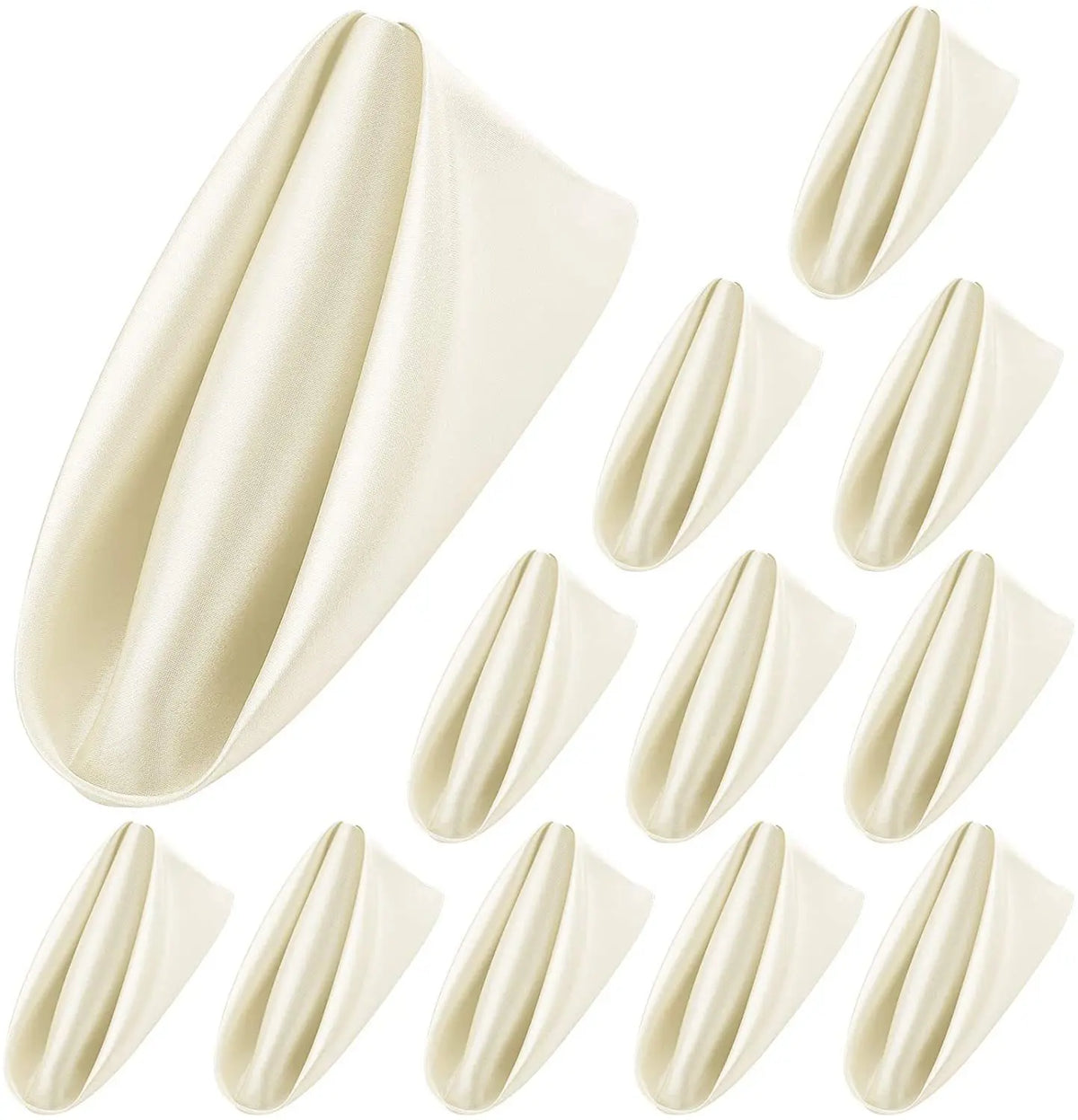 serviettes table unies noir jaune gris blanc modernes élégantes 12 pièces clips dorés cocktail