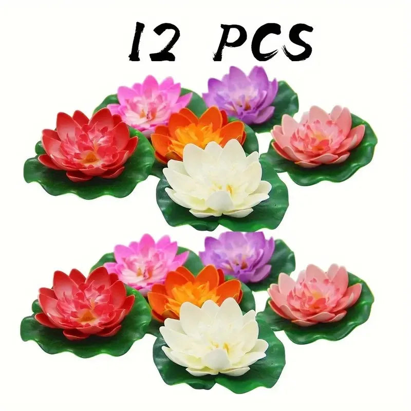 fleurs artificielles lotus violet rose blanc vert décoration mariage anneau métallique réalisteintérieur