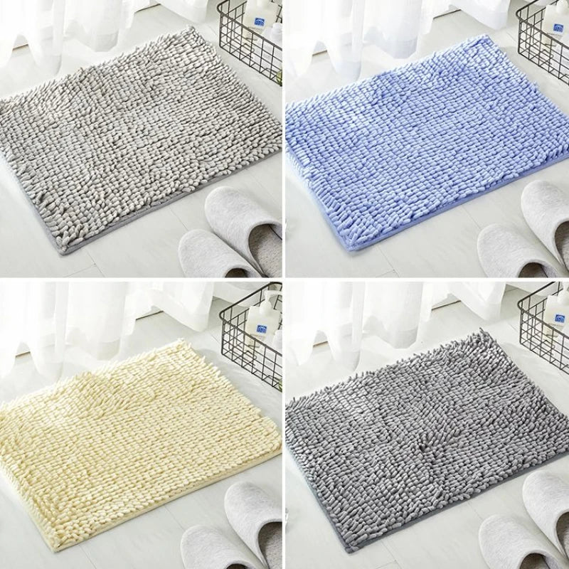 tapis bain acrylique antidérapant solide moderne doux couleur beige rose gris marron bleuclair