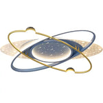 luminaire suspendu moderne étoiles constellation blanc bleu or chambre salon