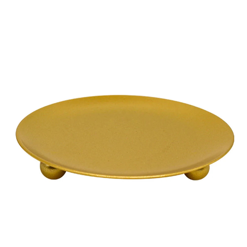 Support bougies moderne noir doré décoration maison 13x18cm