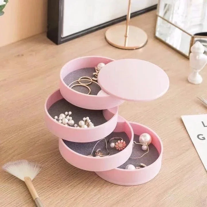 boîte rangement bijoux blanc moderne réutilisable intérieur gris mat anti poussière multifonctionnelle