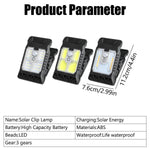 lampe clip solaire détecteur intelligent urgence extérieure nuit blanc moderne abs ip65 led