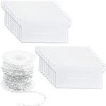 chaîne rideau blanches moderne 10m clips plastique 20 pièces 89mm