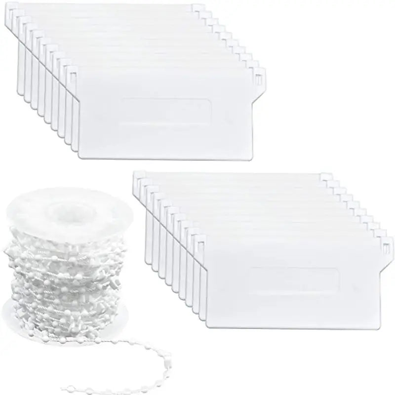 chaîne rideau blanches moderne 10m clips plastique 20 pièces 89mm