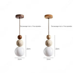 lampe suspendue pierre moderne ampoule g9 blanc beige marron foncé texture granulée lumière opaques