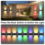 lumière solaire murale extérieure led moderne projection haut bas jardin