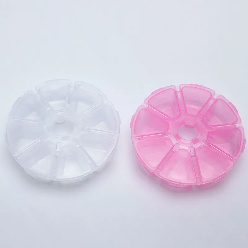 boîte pilules plastique rose compartiments moderne transparente organisation pharmacie.storage.box.translucide.pratique