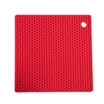 tapis protection cuisine silicone rouge gris moderne texture hexagonale imperméable anti brûlure