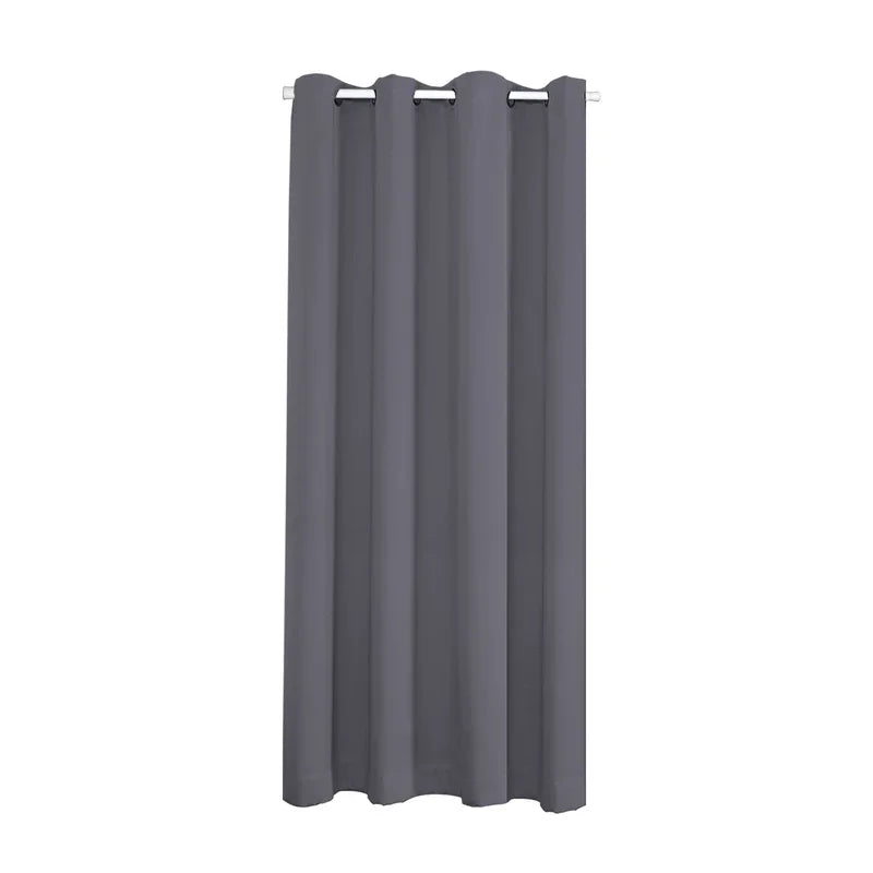 rideau moderne polyester opaque gris beige rose bleu marron noir uni occulter porte chambre