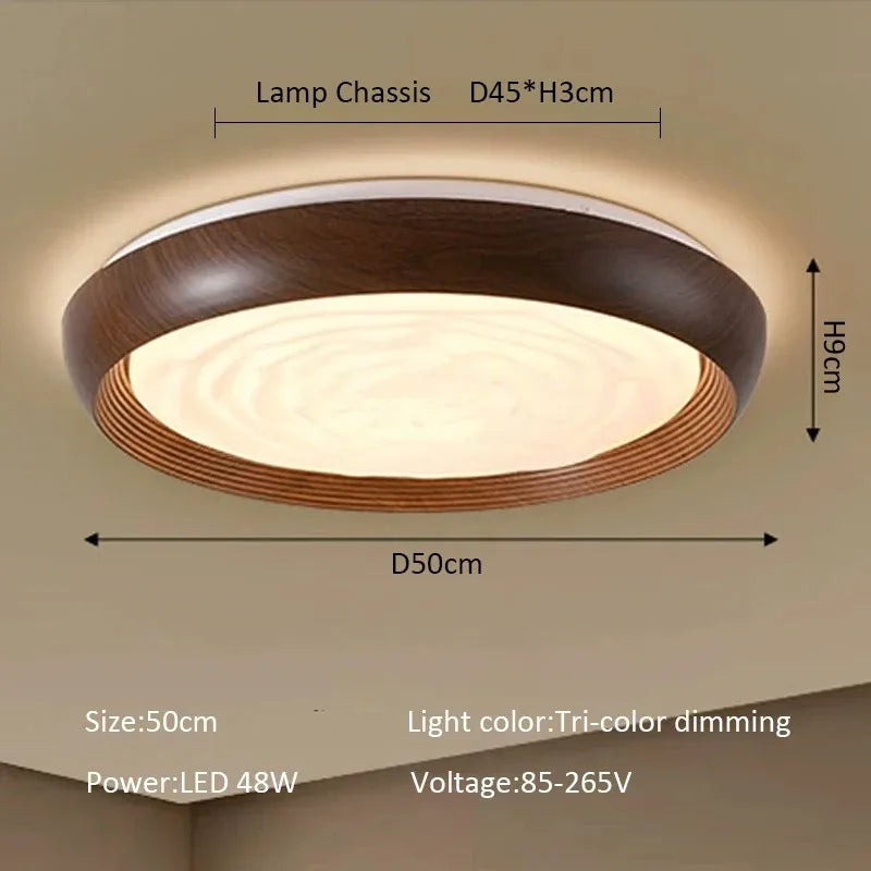 lampe moderne marron foncé texture bois minimaliste 249 2000 lumens montée surface