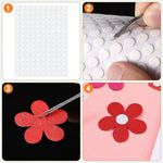 autocollants adhésifs blancs ronds décoration pratique utilitaires motifs fleurs coeurs utilitaire bricolage travail bois