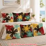 housses coussin motif floral moderne textes good vibes live laugh love pièces polyester machine