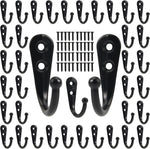 crochets murals noirs modernes 30 crochets 60 vis alliage aluminium