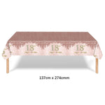 ensemble vaisselle jetable anniversaire rose gold assiettes serviettes gobelets pailles paillettes décoratif fête