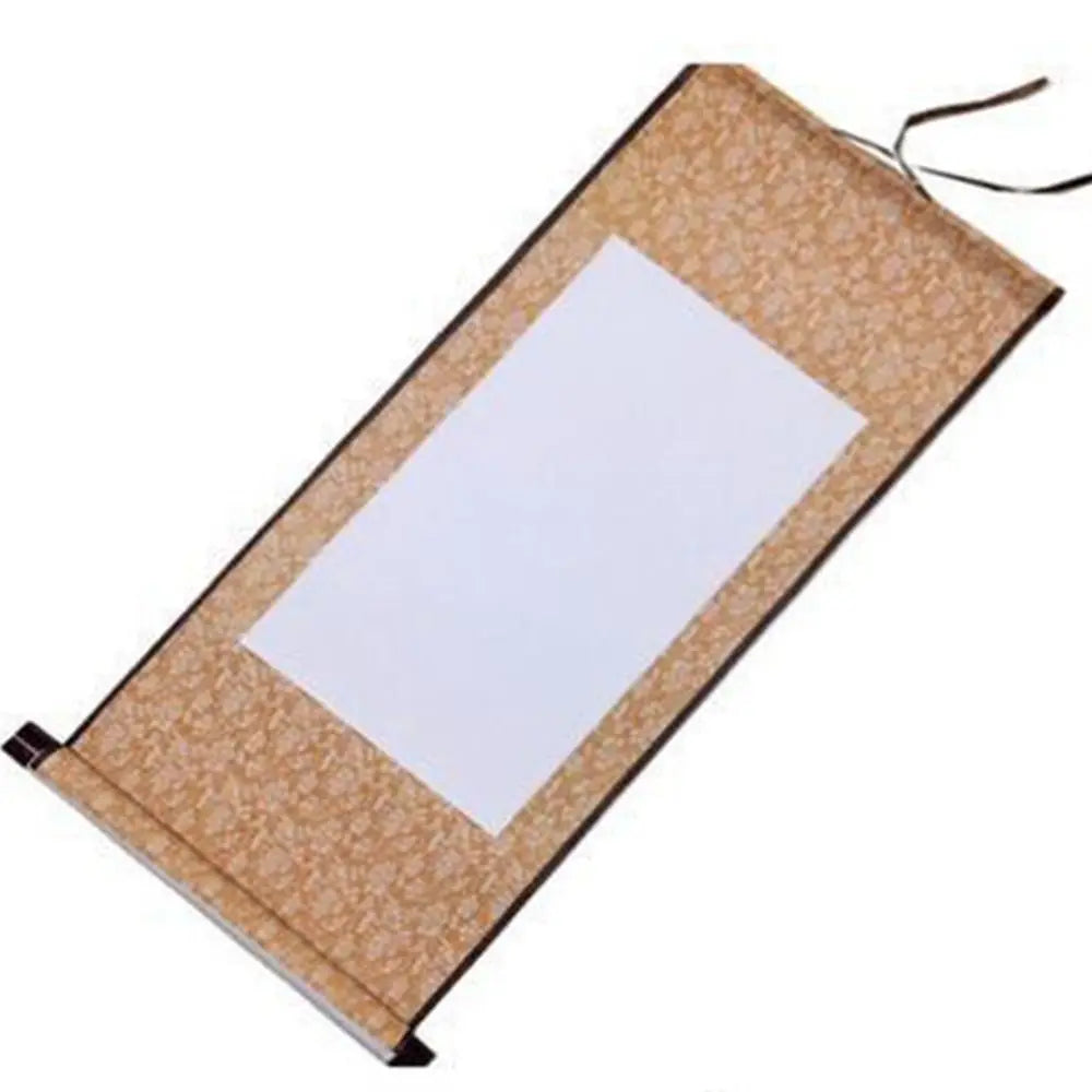 rouleau papier peint imprimé floral ruban fixé traditionnel décoration maison blanc vert suspendu