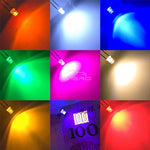 diodes led transparentes plate 3v 20ma blanc rouge jaune bleu vert 100pcs ultra lumineuses