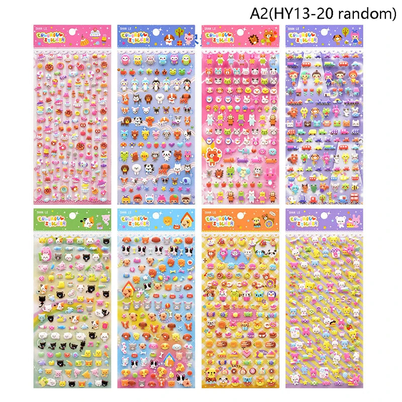 sticker animal mignon multicolore fruits gâteaux joyeux cartoon enfants decoration journal intime autocollant