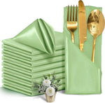 serviettes table satin rouge modernes 12 pièces cuisine mariage fêtes