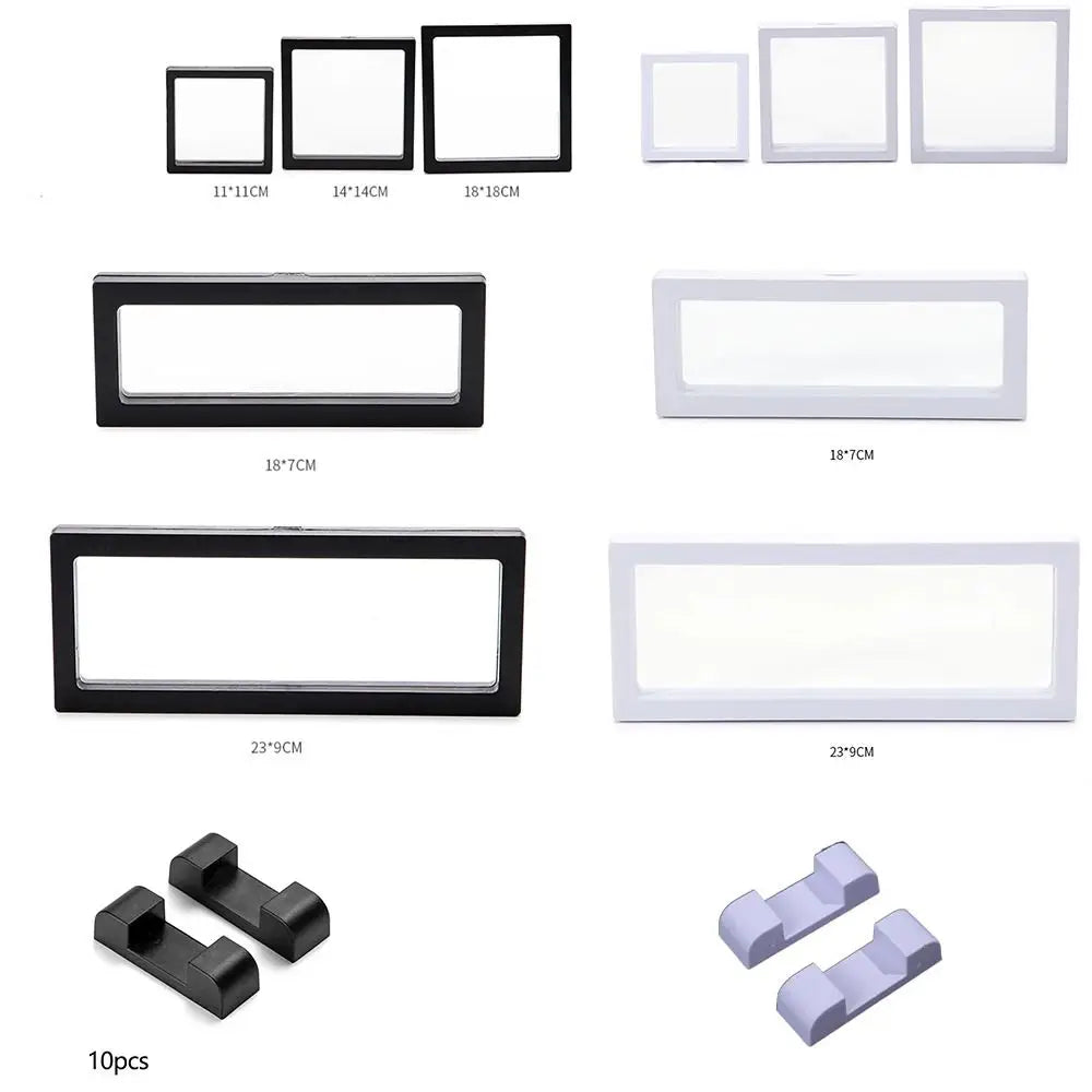 cadre photo transparent moderne clips noir rechargeable 11x11cm 14x14cm 18x18cm 18x7cm 23x9cm