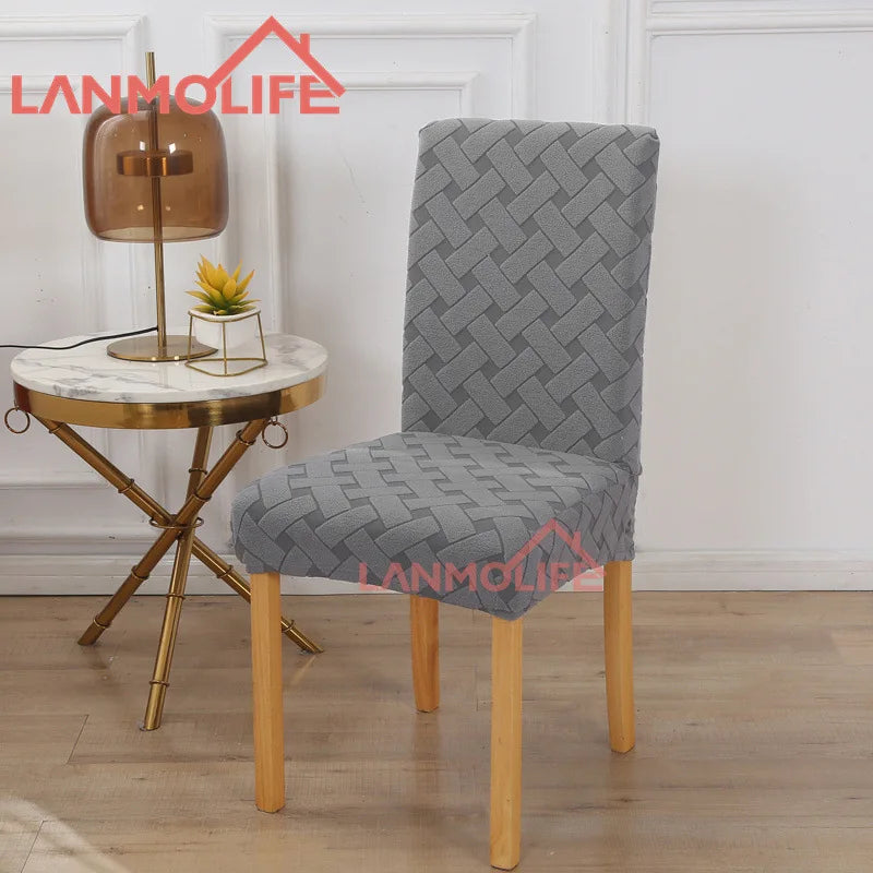 housse chaise tissée polyester coton moderne adhésif gris bleu marine noir bordeaux marron beige