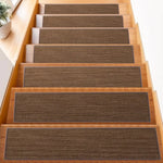 tapis d'escalier moderne rectangle polyester adhésif beige marron gris clair décoration intérieure chambre salon