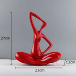 sculpture abstraite résine noire blanche rouge moderne minimaliste decoration art ornement finition autre