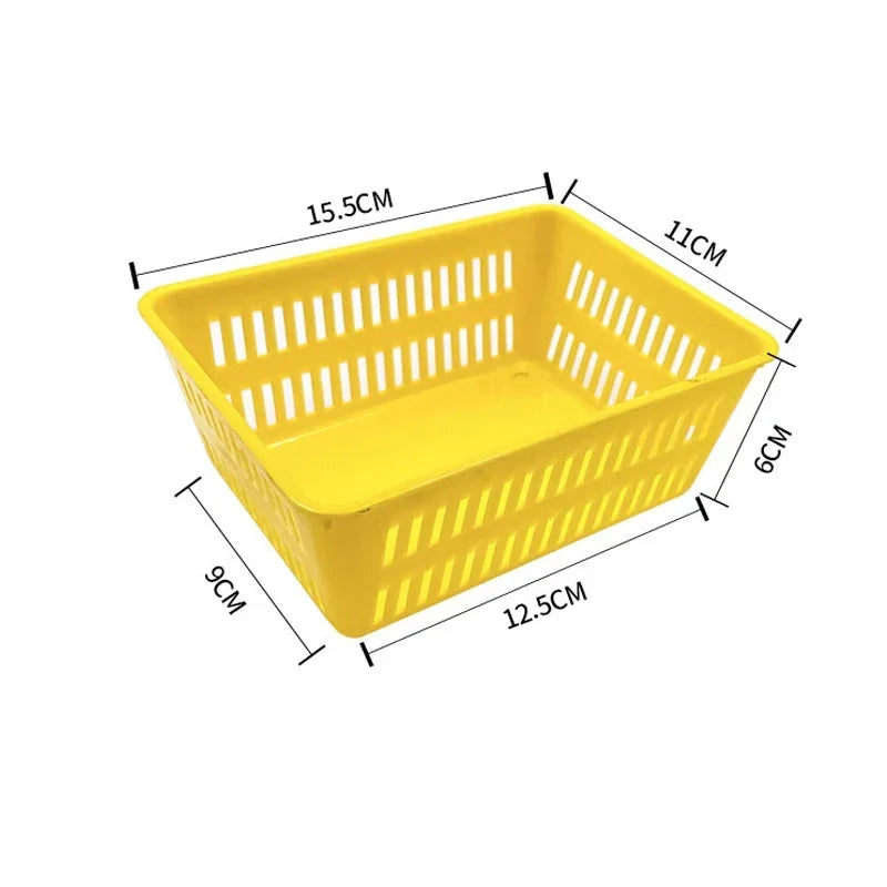 lot 10 petits paniers rangement plastique maille maison