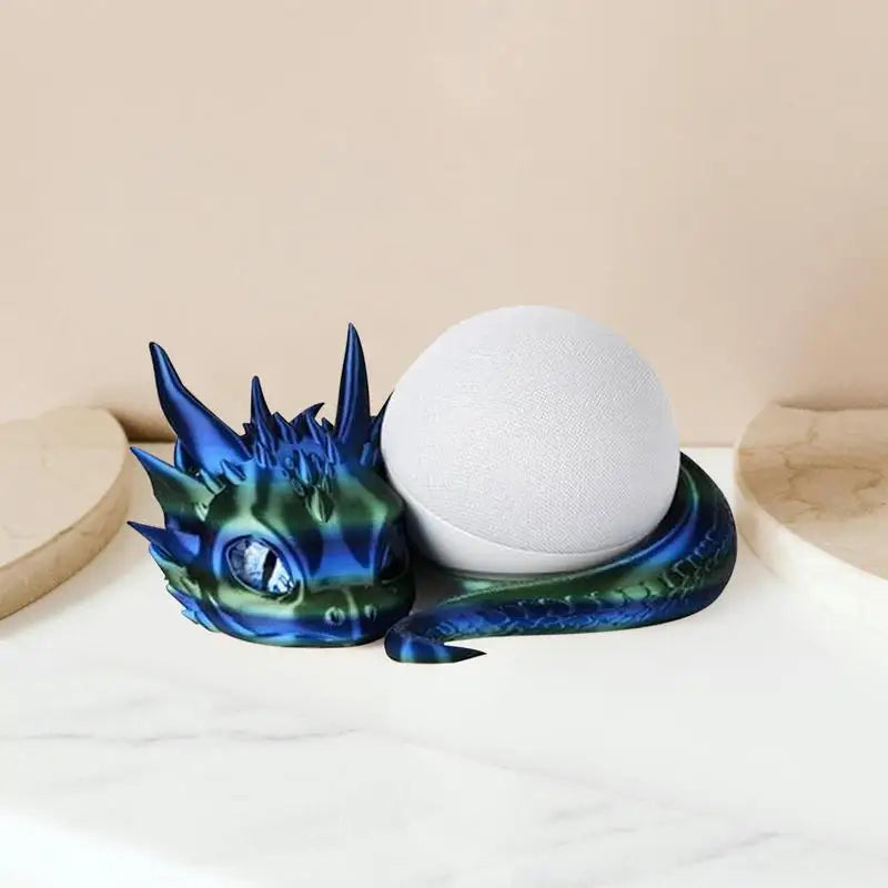 support enceinte connectée dragon stylisé impression 3d fantaisie couleur rouge bleu vert violet noire