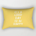 taie d'oreiller rectangulaire jaune clair motif géométrique moderne housse coussin canapé coton 30x50cm