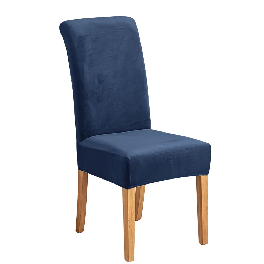 Housse chaise velours jaune doré élastique moderne protection meuble Jaune Doré