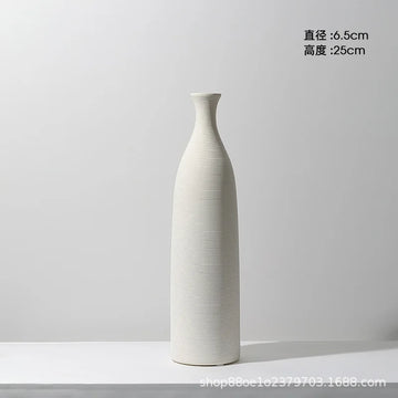 vases céramique blancs rayures horizontales modernes fleurs artificielles