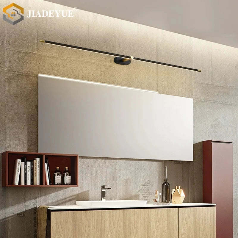 applique murale led moderne minimaliste noir doré éclairage intégré clips fixation lumière led