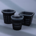 pots plantes noirs perforés moderne couvercle plastique 14cm 12cm 11cm