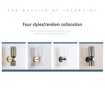 lampe murale contemporaine verre poli argent doré noir blancversible minimaliste chambre salon