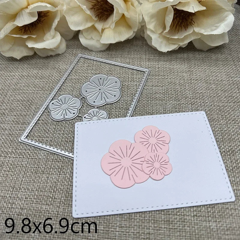 découpe métal floral artisanal scrapbooking pochoirs papier craft élégant rectangle irrégulier