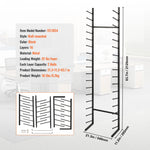rack planches noir moderne 50 compartiments texture bois roulettes universelles mobilier