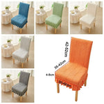 Housse chaise classique rayées adhésive vert clair foncé gris beige orange