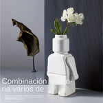 Vases céramique Lego vert blanc noir décoration intérieure moderne figurines ludiques