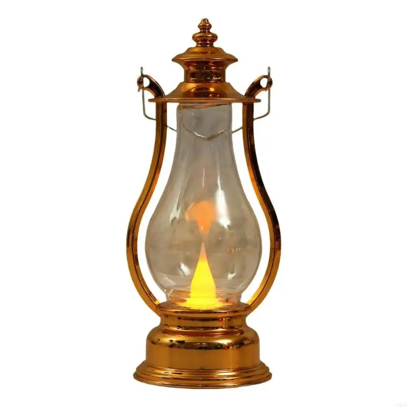 lanterne décorative rouge doré transparente effet vieilli vintage camping mariage